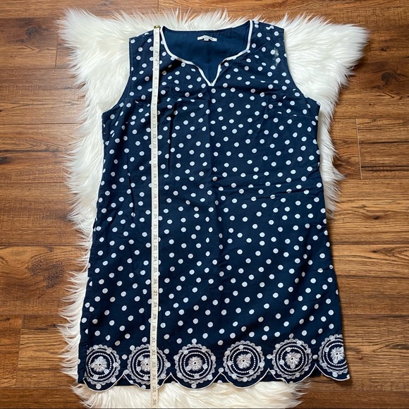 Sweet Miss Woman’s Blue/White Polka Dot with Eyelet Trim Plus Size 3XL - Picture 4 of 9
